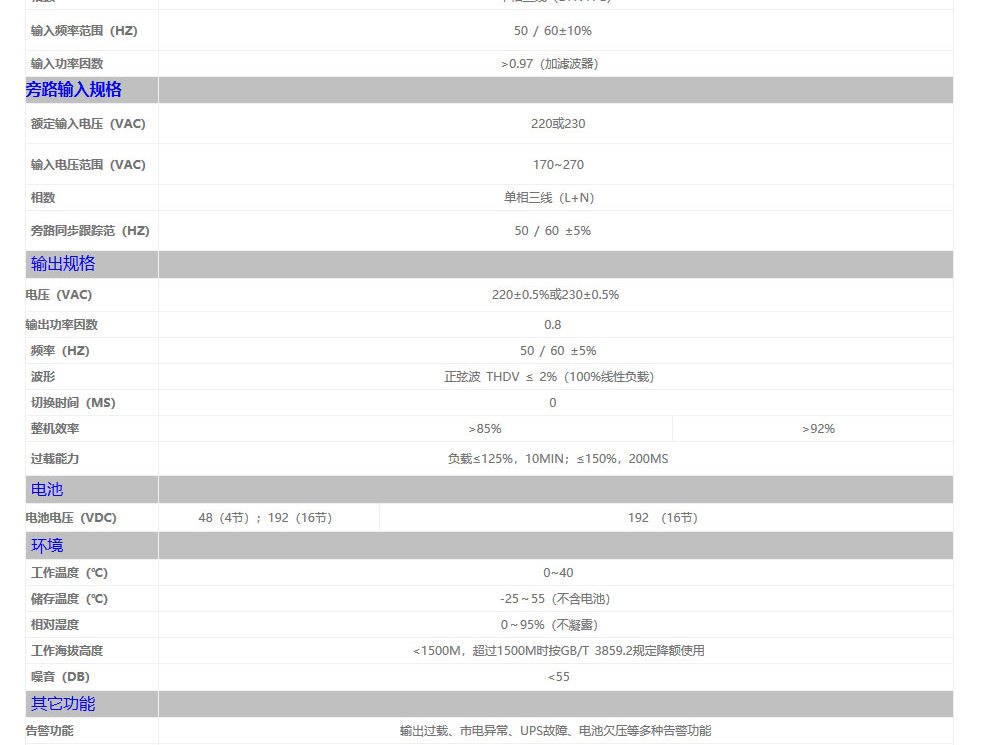 科士达 KSTAR 工频智能型UPS GP800系列不间断电源 图3