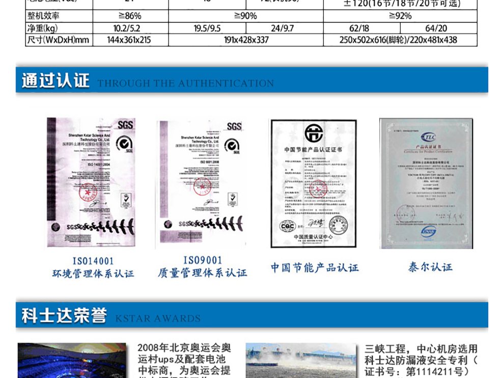 科士达 KSTAR YDC9110S/H-RT 在线式UPS不间断电源/10000VA/9000W 图4