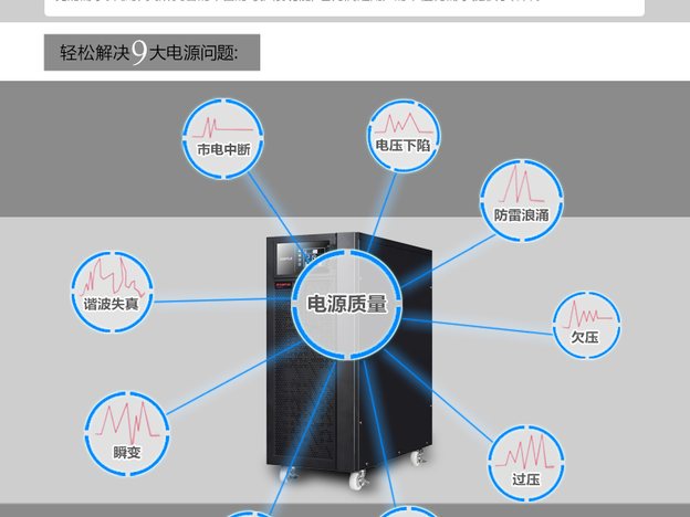 山特C6K 6000VA/5400W 标机在线式 UPS不间断电源 图2