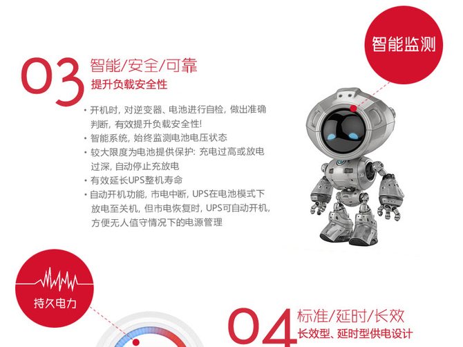 山特MT1000 1000VA/600W UPS不间断电源备用电脑智能稳压 后备式 图3