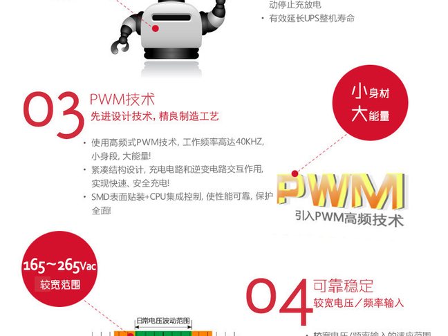 山特TG1000 1000VA/600W UPS不间断电源备用电脑智能稳压 后备式 图3